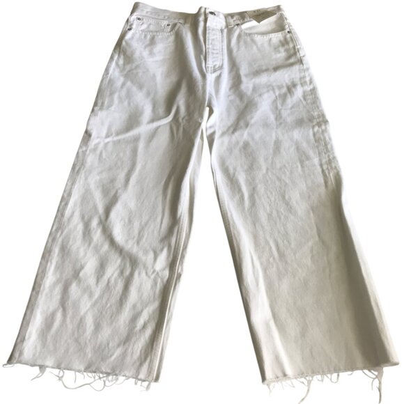 Madewell Low-Slung Baggy Crop in Pure White size 27 - Picture 4 of 11